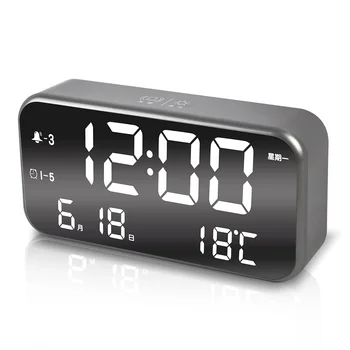 LED Elektroniniai Analoginis Skaitmeninis Laikrodis-Žadintuvas, Šviesos Ekranas, Laikrodis, Temperatūra Kalendorius Relogio De Mesa Stalo Apdailos BF50DC