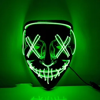 LED Kaukės Vielos Neon Šalies Šviesos LED Kaukės Šviesos Kaukės Rave Kostiumas Šalis Dekoro Cyberpunk Kaukė LED Šalies Žaislai