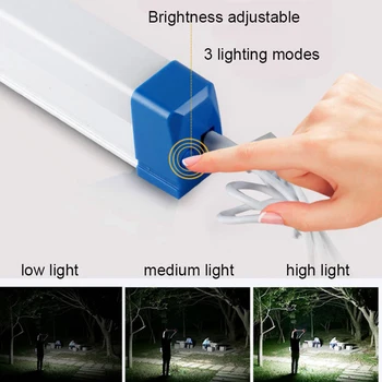 LED Kempingo Žibintas USB Įkrovimo Palapinė lemputė 60W 40W 20W Avarinės Šviesos Magnetinis Nešiojamų Žibintų Vamzdis, Šviesos, GRILIS Žygiai