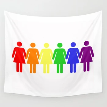 LGBT Gėjų Sienų Dangos Gobelenas, Biseksualūs, Transseksualūs Aromantic Nonbinary Horizontalus Filadelfijos Kabinti