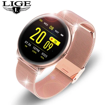 LIGE 2020 Naujų Spalvų Ekrano Mados Smart Watch Moterys vyrai Daugiafunkcis Sporto Širdies ritmas, Kraujo Spaudimas Vandeniui Smartwatch