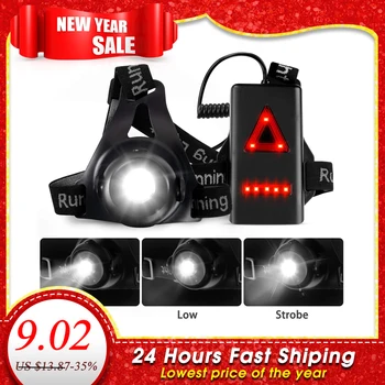 Lauko Sporto LED Naktį Veikia Šviesos USB Įkrovimo Krūtinės Lempos Bėgiojimas Įspėjamoji Lemputė Dviračių Fakelas Naktį Veikia Flashight