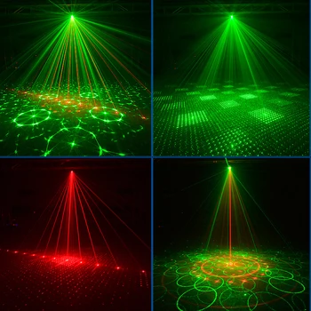 Led Disco Šviesos Scenos Šviesos Balso Kontrolės Muzikos Lazerinius Projektorius, Šviesos 60 Rūšių RGB Poveikis Lempa Šalis Parodyti su Valdikliu