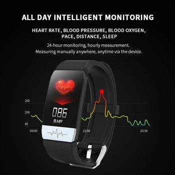Lerbyee T1s Smart Žiūrėti Kūno Temperatūra, Širdies ritmo Monitorius Fitness Tracker Sporto Rūšių Skambučių Priminimas Smartwatch Vyrams, Moterims