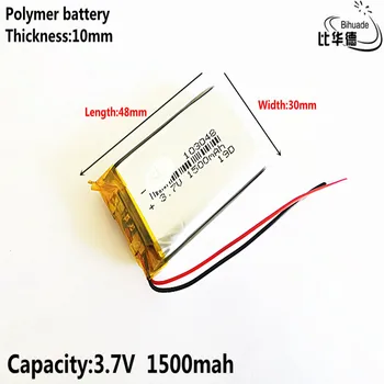 Litro energijos baterija Gera Qulity 3.7 V,1500 mah 103048 Polimeras ličio jonų / Li-ion baterija tablet pc BANKAS,GPS,mp3,mp4