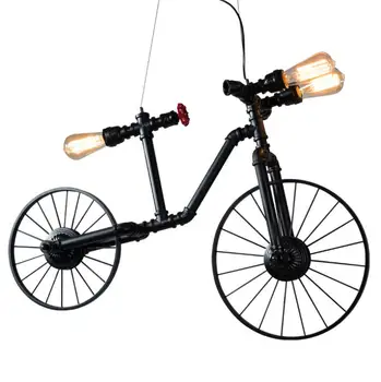 Loft retro pramonės stiliaus asmenybės vandens vamzdis dviračių liustra, Kavinė Restoranas, Baras, drabužių parduotuvė apdaila