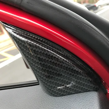 MG ZS 2018 ABS Matinis/Anglies Pluošto Automobilio duris langas trikampis Dekoratyvinis rėmelis lipdukas Apsaugine danga automobilių reikmenys 2vnt