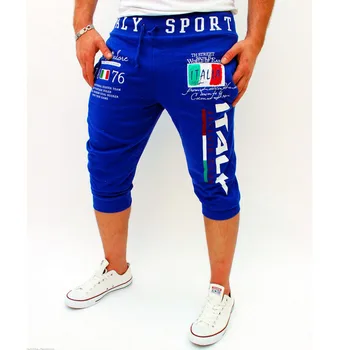Mados 2020 m. Vasarą nešioti capri Italija skaitmeninis spausdinimas Veikia Sporto SALĖ, Hip-Hop Fitneso berniukai Elastinga juosmens kelnes vyrų sweatpants