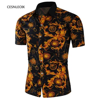 Mados Mens Trumpas Rankovės Havajų Marškinėliai Vasaros Atsitiktinis Gėlių Marškinėliai Vyrams Azijos Dydis M-XXL C31