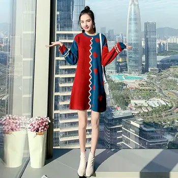 Mados moterų megztinis, sijonas 2020 m. rudens ir žiemos naujas aukštos klasės big-pavadinimas bazės megztinis megztas sijonas