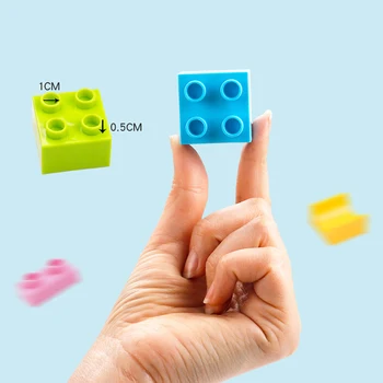 Mailackers Duploed Nustatyti Skaidrių Micro Blokai Piltuvą Skaidrių Blokų 