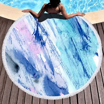 Marmuro Didelės Apvalios Paplūdimio Rankšluostį Suaugusiųjų Spalvinga Kutai Modelis Mikropluošto Dušas, Vonia, Rankšluostis Kelionės Antklodė Plaukimo Dangtis
