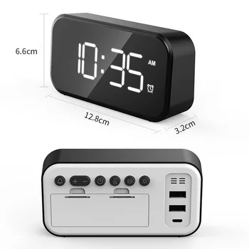Mažas LED Skaitmeninis Laikrodis-Žadintuvas 100dB Itin didelės Apimties Žadintuvas Namų Darbastalio Apdaila Laikrodis su USB Įkrovimo Kabelis