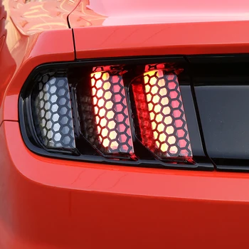 Medaus Galiniai Šviesos Lipdukas Kino Apdaila galinio Žibinto Apima Liejimo 6Pcs/Set Tinka Ford Mustang m. 2016 m. 2017 m. 2018 m. 2019 m.