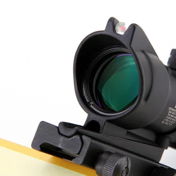 Medžioklės Riflescope ACOG 4X32 Nekilnojamojo Fiber Optics taikymo Sritis Raudona / Žalia Apšviestas Stiklo Išgraviruotas Tinklelis Medžioklės Akyse Picatinny Weaver