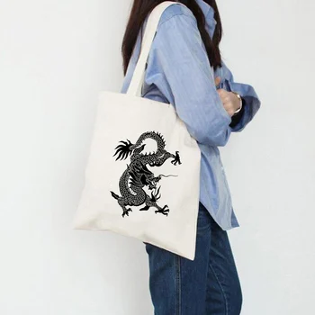 Meno Harajuku Grafinis Nešti Pirkinių Krepšys Didelės Talpos Drobė Maišelis Moterų Pečių Maišą Daugkartinio Naudojimo Mados Hip-Hop Shopper Bags