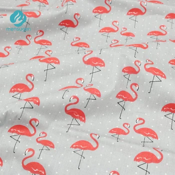 Mensugen 50cm*160cm Animacinių filmų Medvilnės Flamingo Audinys Mišrus Kūdikių Patalynės Lapas, antklodė, Pagalvėlės, Suknelių Siuvimo Medžiagos