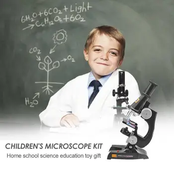 Mikroskopo Komplektas Lab 100X 200X 450X Namo Mokykla, Mokslas, Švietimo Žaislas Dovana Rafinuotas Biologinis Mikroskopas Vaikams Vaiką