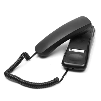 Mini Sienos Telefono corded telefono Home Office Viešbutis Stalinį Laidinį Telefoną, Balta/Juoda garso valdymas DC 48V