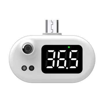 Mobiliojo Telefono USB Smart Termometru Ne-susisiekite su Infraraudonųjų spindulių Termometras Nešiojamasis Elektroninis Termometras LCD Ekranas