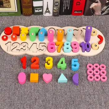 Montessori Ugdymo Mediniai Žaislai vaikams Valdybos Matematikos Žvejybos Skaičius Numerių Atitikimo Skaitmeninės Formos Rungtynių Pradžioje Švietimo Žaislas