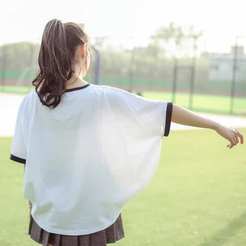 Moterų Animacinių Filmų Pasisekė Katė Spausdinti Japonija Stiliaus Harajuku T Shirts 2020 Metų Vasaros Trumpas Rankovės O-Kaklo Vatos Pagaliukai Tees Femme Pelerinos Marškinėliai