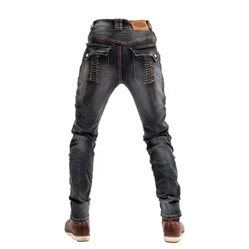 Motociklo jojimo jeans vyriški motociklų lenktynių atsitiktinis kelnės anti-rudenį kelnės su apsauginę įrangą