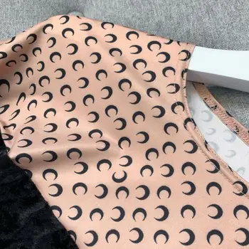 Mėnulis Spausdinti marškinėliai moteriški O-kaklo Siūlės Aksomo ilgomis Rankovėmis Viršūnes 2021 Naujas