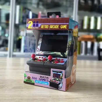 NAUJA 4.3 colio TFT Nešiojamas Mini Retro Classic Belaidžio Delninis Žaidimų Konsolės Micro Arcade Stotis įmontuotas 300 Žaidimai TV Išėjimo