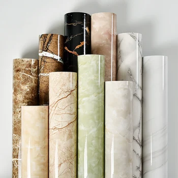 Namų Dekoro 3D Marmuro Tapetai PVC Lipnios Vandeniui Storio Lipduką Virtuvės, Vonios kambario Baldai Didmeninė Sienos Popieriaus Ritinio