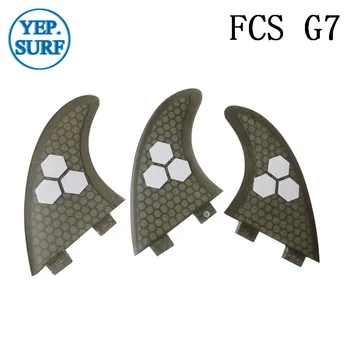 Naršyti FCS Pelekų G7 Fin Korio Burlenčių Fin Pilkos spalvos banglenčių fin Quilhas privairavimo įrenginys, surf priedai