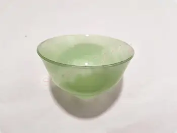 Natūralaus green jade maži arbatos dubenėlį / kungfu arbatos puodelio, išskirtinį amatų, arbatos ceremonija šaltiniai, surinkimo