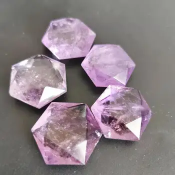 Natūralus akmuo Ametistas raižyti Dovydo žvaigždę, violetinė kvarco kristalo dvasinio Reiki Gydymo