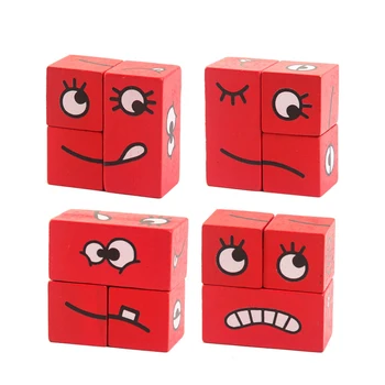 Nauja Vaikų Mediniai Išraiška Glumina Magic Cube Blokai Montessori Švietimo Žaislai, Loginį Mąstymą Tėvų-vaikų Dovanų