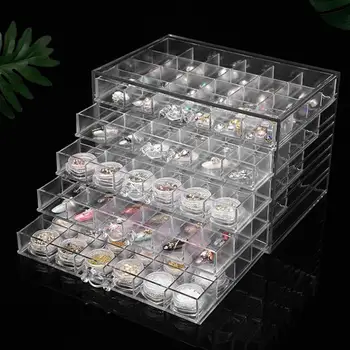 Naujas 120 Tinklų Akrilo Makiažas Organizatorius talpinimo Kosmetikos Dėžutės Lūpų Papuošalų Dėžutė Atveju Turėtojas Stendas sudaro organizatorius