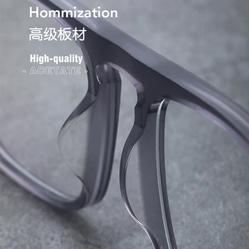 Naujas Acetatas Optiniai Akinių Rėmeliai Vyrų Retro Vintage Aikštėje Akinių Vėpla Moterų Skaidrus Receptinių akinių Akiniai