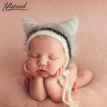 Naujas Nėrimo Moheros Kūdikių Skrybėlę Kawaii Gyvūnų Kūdikių Bžūp Megzti Berniuko Foto Rekvizitai Naujagimiai, Fotografijos Reikmenys