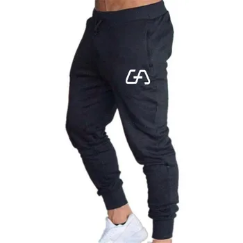 Naujas Vyrų Kelnės Streetwear Hip-Hop fitneso raumenų veikia Kelnes Vyrų Fitneso Jogger Sweatpants Rudenį Elastinga juosmens Jungiamąją kelnės