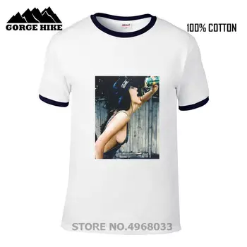 Naujausias kaime stilių vasaros marškinėliai vyrams nauja Nuoga sexy Mergina su geriamojo Spausdinami Ne Išnyks Grynos Medvilnės Vyrų Stilingas T-shirt