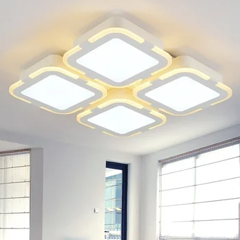 Naują LED akrilo stačiakampio ir kvadrato lubų kambarį restoranas-ultra plonas apšvietimas
