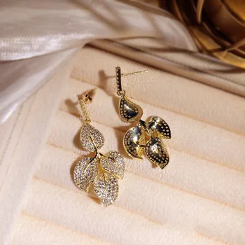 Nekilnojamojo 18K Rose Gold Jewelry Granatas Auskarai Moterims, Natūralus Akmuo Pagalve Cirkonis Bizuteria Orecchini Oorbellen Lašas Auskarai