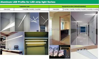 Nemokamas Pristatymas Aliuminio Profilis LED Juostelės Priedai 1M/Vnt 10M/Daug
