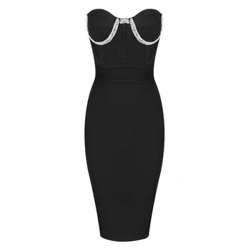 Ocstrade 2020 M. Naujai Atvykusių Moterų Stebėjimo Deimantų Tvarstis Suknelė Vasaros Juoda Sexy Tvarstis Suknelės Klubas Šalies Bodycon Suknelės