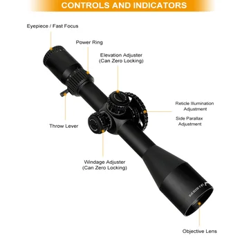 Ohhunt LR 5-30X50 SFIR Medžioklės Riflescope Raudonas Apšvietimas Optiniai Taikikliai Stiklo Išgraviruotas Tinklelis su Šoniniais Paralaksas Taktinis taikymo Sritis