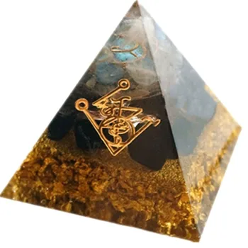 Orgonite Piramidės Muladhara Čakra Obsidianas Natūralių Kristalų Atremti Piktųjų Dvasių Piramidės Apdailos Procesas Dervos Dovana