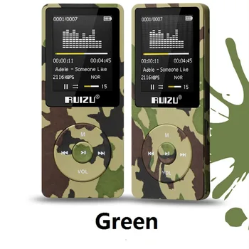 Originalas anglų kalba RUIZU X02 MP3 Grotuvas 4G/8G/16G Nešiojamasis Mp3 Gali Groti 80 valandų Su FM Radijas, E-Knyga,Laikrodis Balso