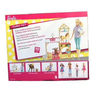 Originalus Naujas Barbie Lėlės Ūkio Veterinarijos Dovanų Rinkinys Barbie Princesė Mergaitė puošniai Apsirengti Drabužius Žaislas Gimtadienio Dovana Oyuncak DHB71