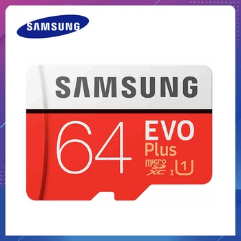 Originalus SAMSUNG Micro SD kortelė 64 GB u3 Atminties Kortelės EVO Plius 64GB Class10 TF Kortelę C10 80MB/S MICROSDXC UHS-1 Nemokamas Pristatymas