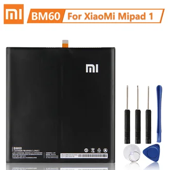 Originalus Xiaomi BM60 Bateriją Už Xiaomi Mi Trinkelėmis 1 MiPad1 Mi pad1 6520mAh Didelės Talpos Baterija Nemokamus Įrankius