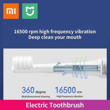 Originalus Xiaomi Mijia Sonic Elektros dantų šepetėlį Suaugusiųjų Mi T100 Dantų Šepetėliu Sveikas IPX7 atsparus Vandeniui USB Įkrovimo rožinė bule sekminių